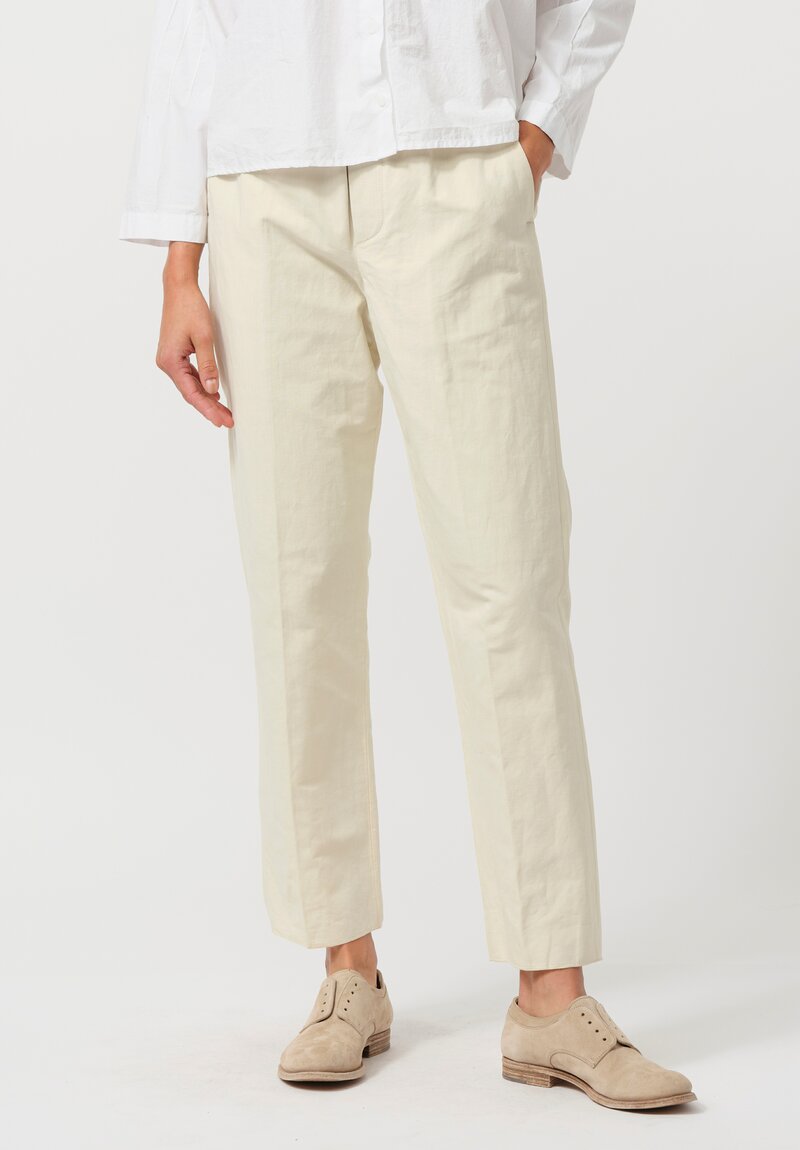 Bergfabel Cotton & Linen Easy Pants in Almond	