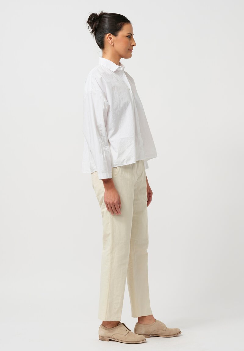 Bergfabel Cotton & Linen Easy Pants in Almond	