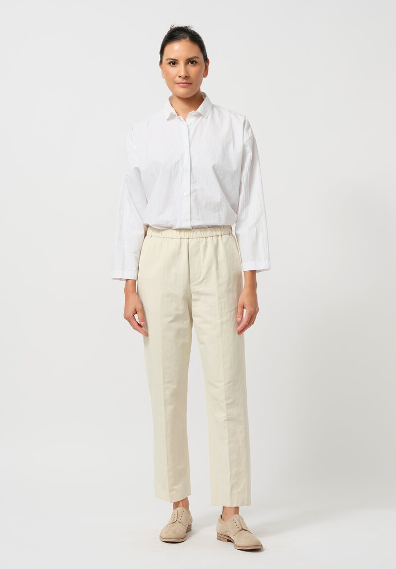 Bergfabel Cotton & Linen Easy Pants in Almond	