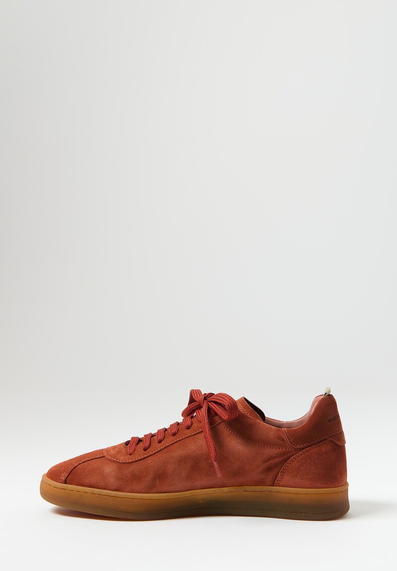 Officine Creative Suede Destiny Sneaker in Coco Rust Red	