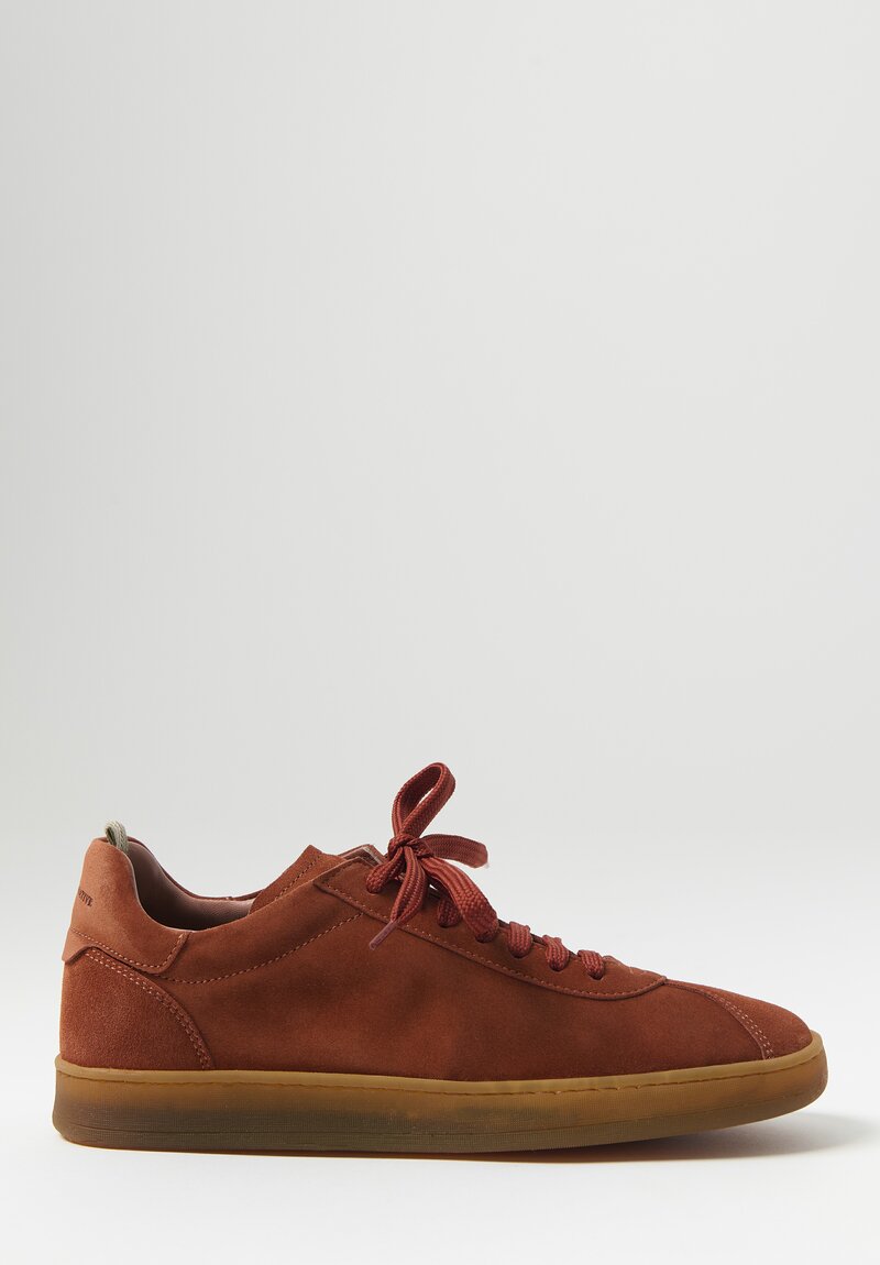 Officine Creative Suede Destiny Sneaker in Coco Rust Red	