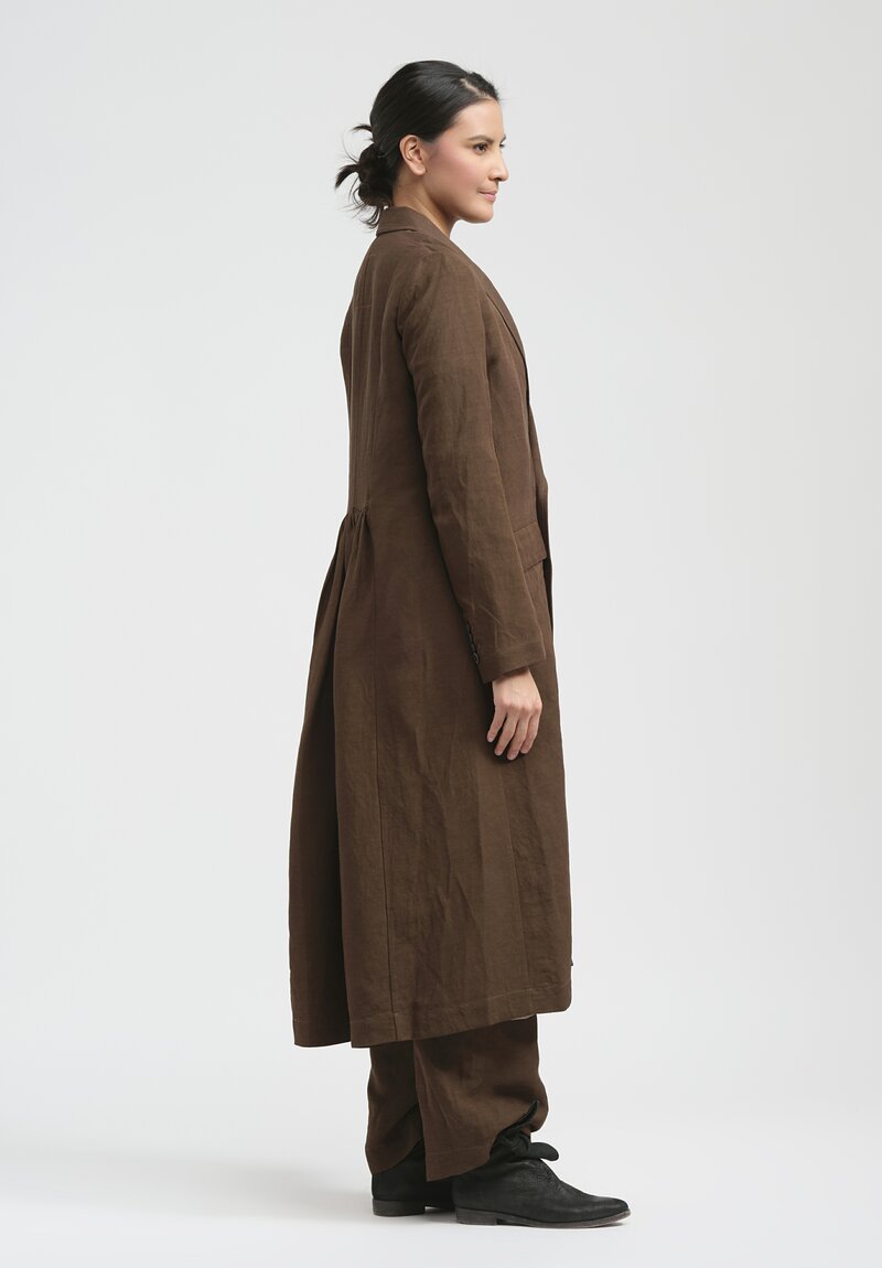 Uma Wang Camelot Coat in Dark Brown
