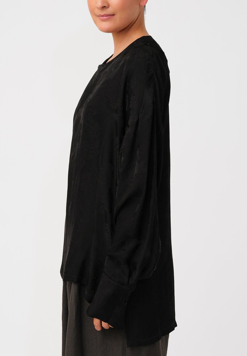 Uma Wang Zagros Tobin Top in Black