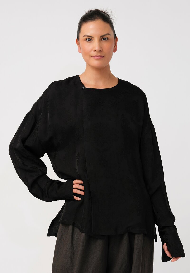 Uma Wang Zagros Tobin Top in Black