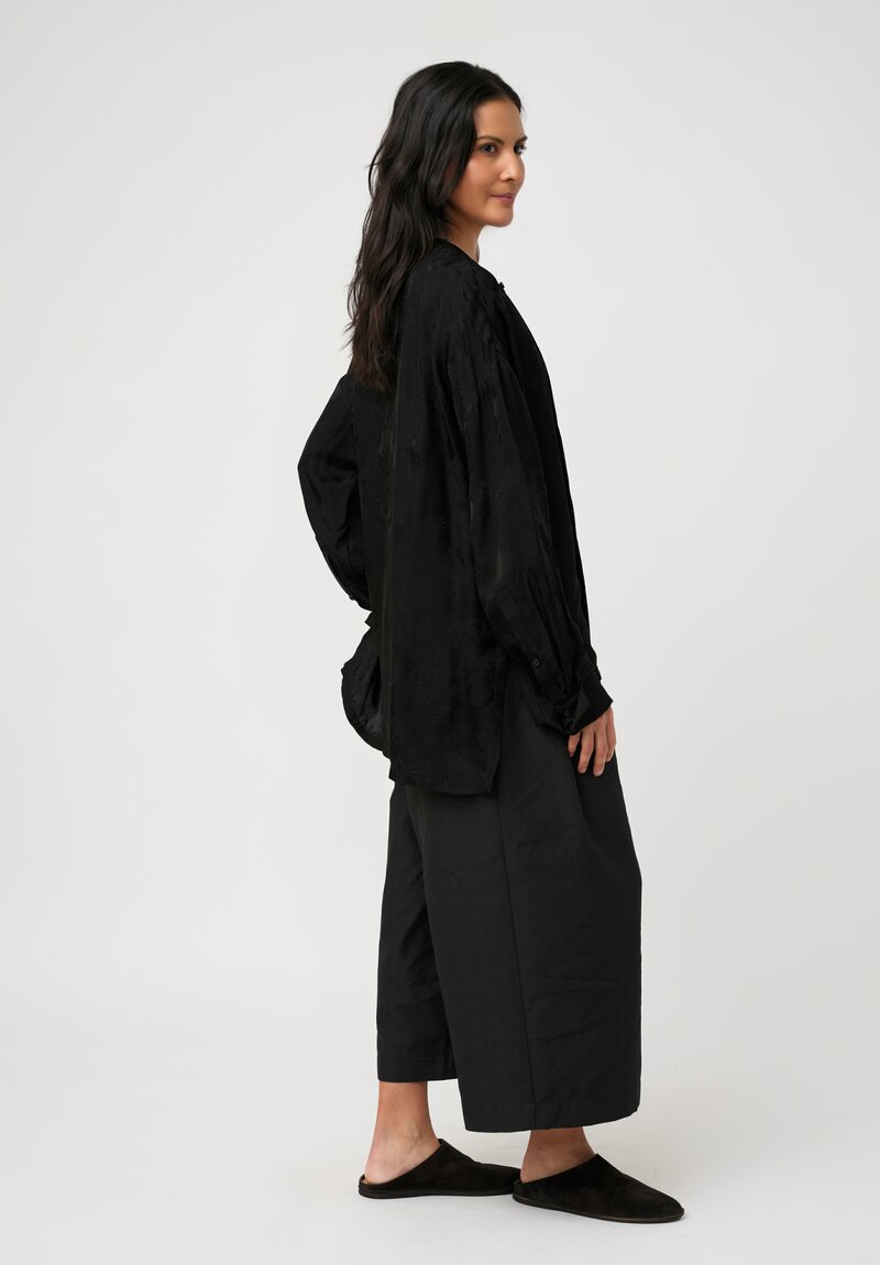 Uma Wang Brocade Tobin Top in Zagros Black