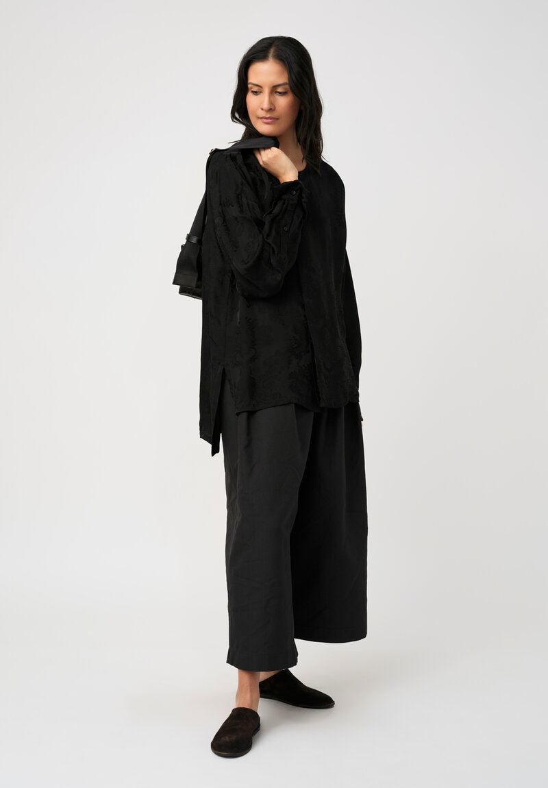 Uma Wang Brocade Tobin Top in Zagros Black