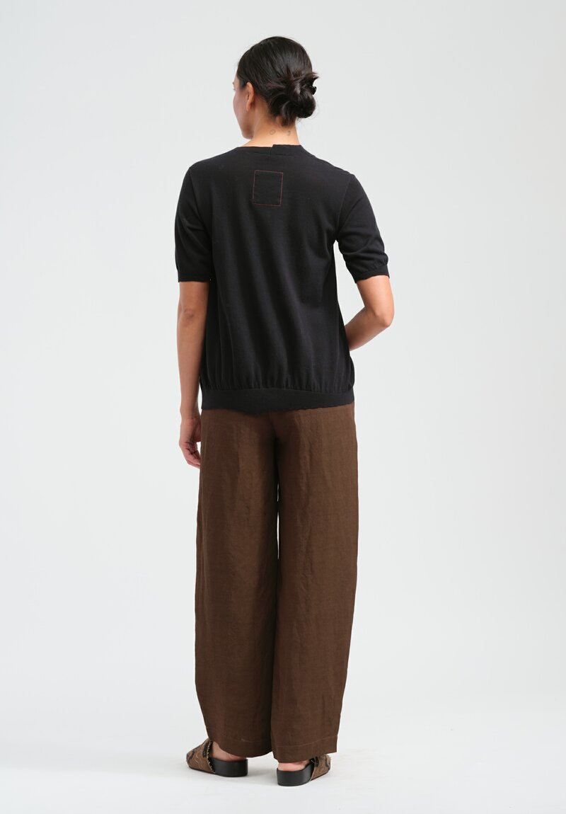 Uma Wang Linen Pitti Pants in Dark Brown