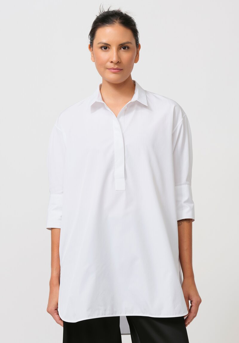 Jil Sander Organic Cotton Poplin Friday Shirt in Optic White	