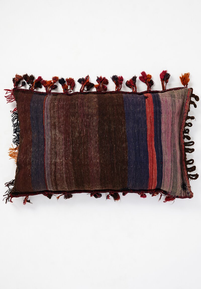 Vintage Double-Tassel Baluch Saddlebag Pillow