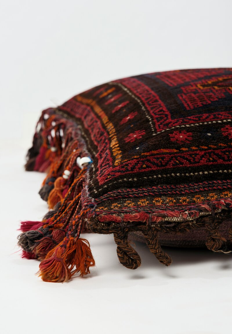Vintage Double-Tassel Baluch Saddlebag Pillow