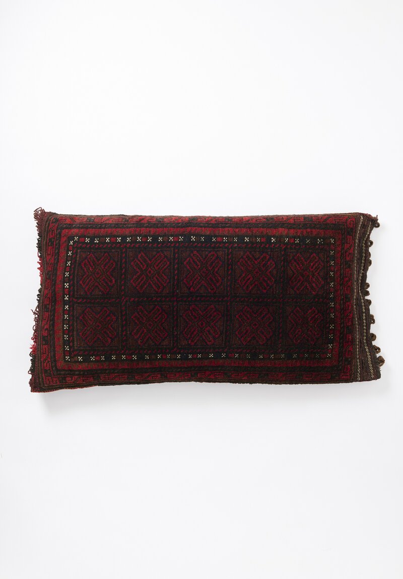 Antique and Vintage Baluch Loop Edge Saddlebag Pillow	