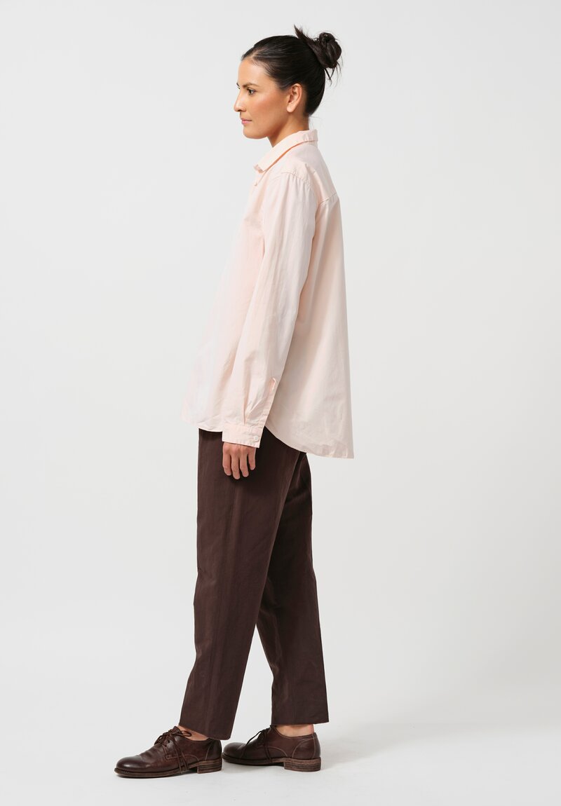 Bergfabel Cotton Loose Tyrol Shirt in Melon Pink	