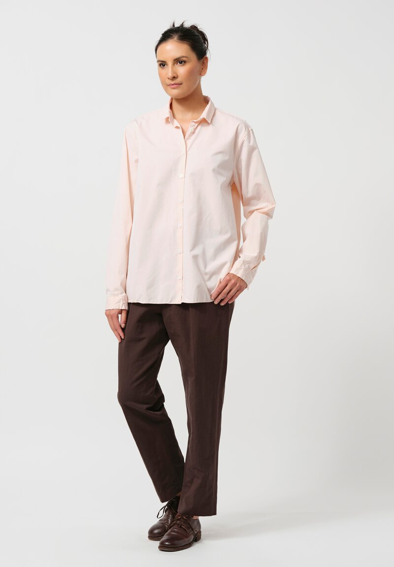 Bergfabel Cotton Loose Tyrol Shirt in Melon Pink	