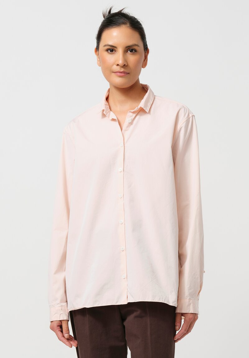 Bergfabel Cotton Loose Tyrol Shirt in Melon Pink	