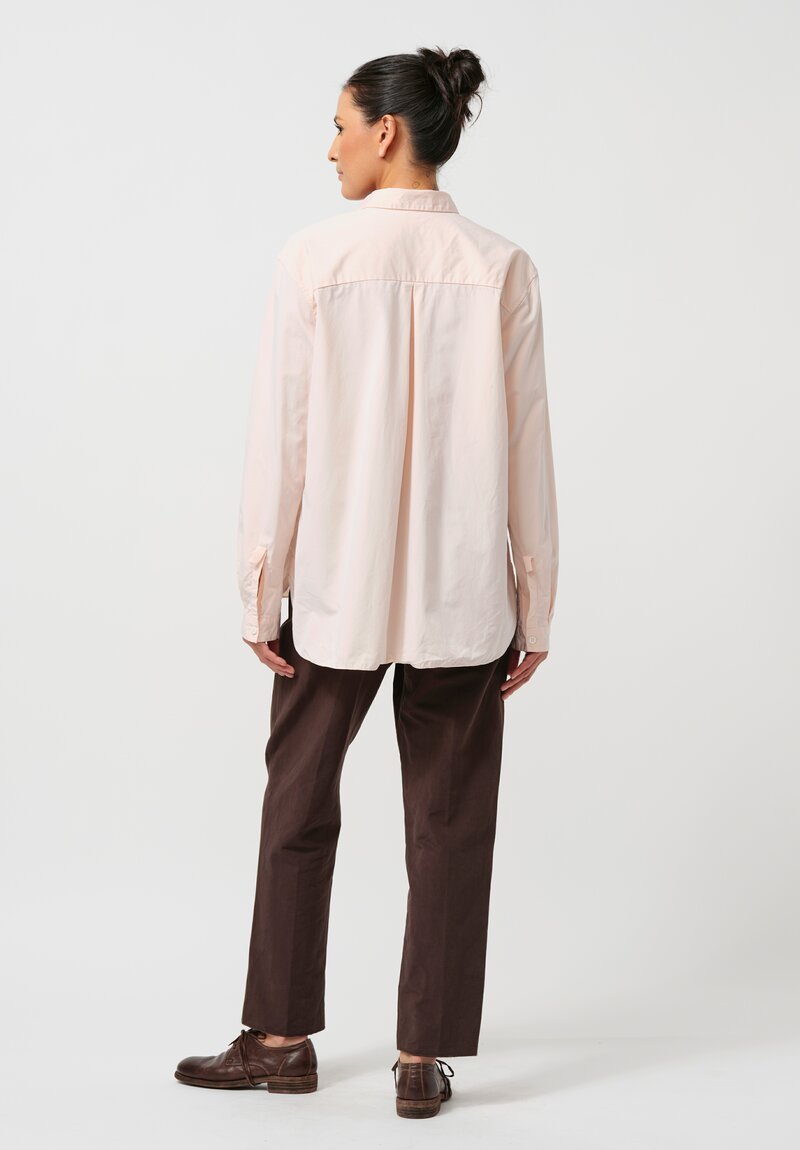 Bergfabel Cotton Loose Tyrol Shirt in Melon Pink	