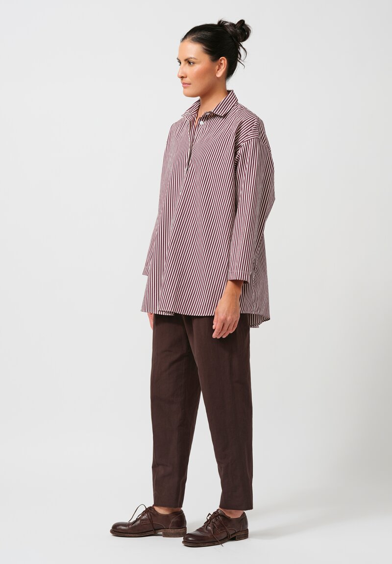 Bergfabel Cotton & Linen Farmer Pants in Chocolate	