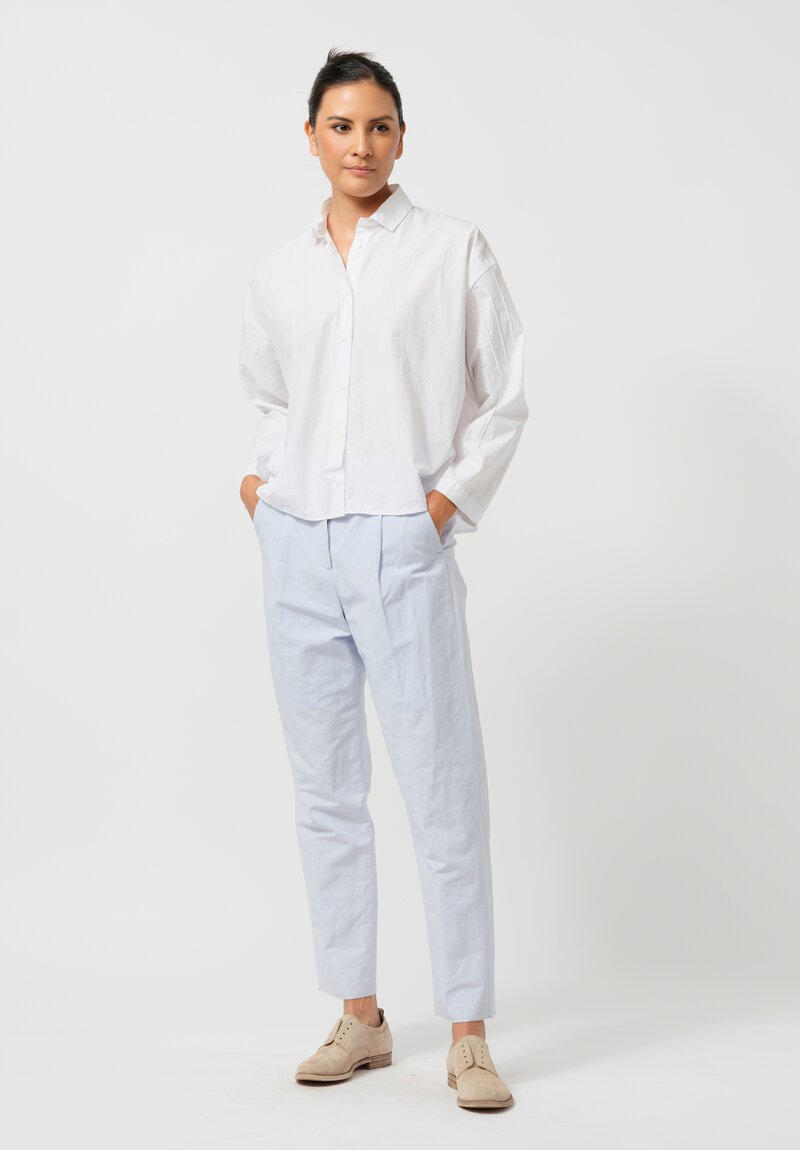 Bergfabel Cotton & Linen Farmer Pants in Sweet Blue	