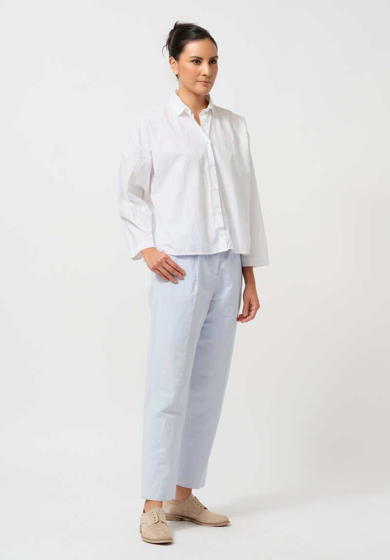 Bergfabel Cotton & Linen Farmer Pants in Sweet Blue	