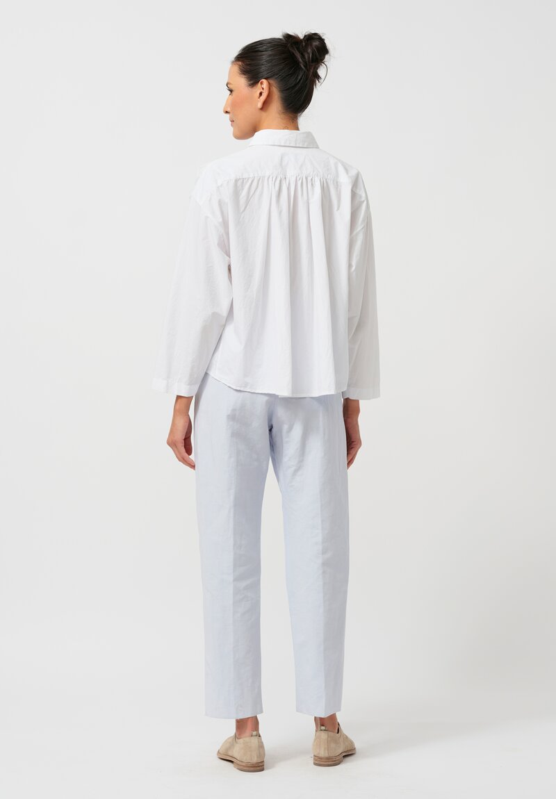 Bergfabel Cotton & Linen Farmer Pants in Sweet Blue	