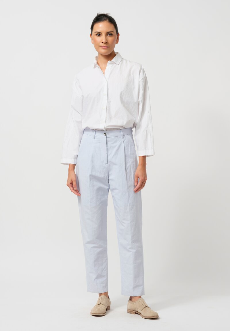 Bergfabel Cotton & Linen Farmer Pants in Sweet Blue	
