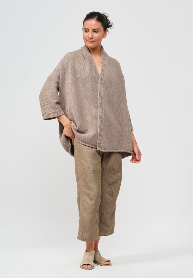 Lauren Manoogian Short Pima Cotton Shawl Cardigan	