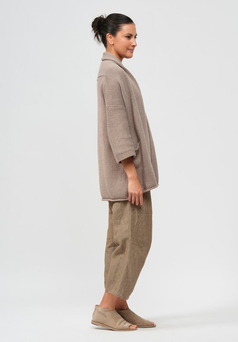 Lauren Manoogian Short Pima Cotton Shawl Cardigan	