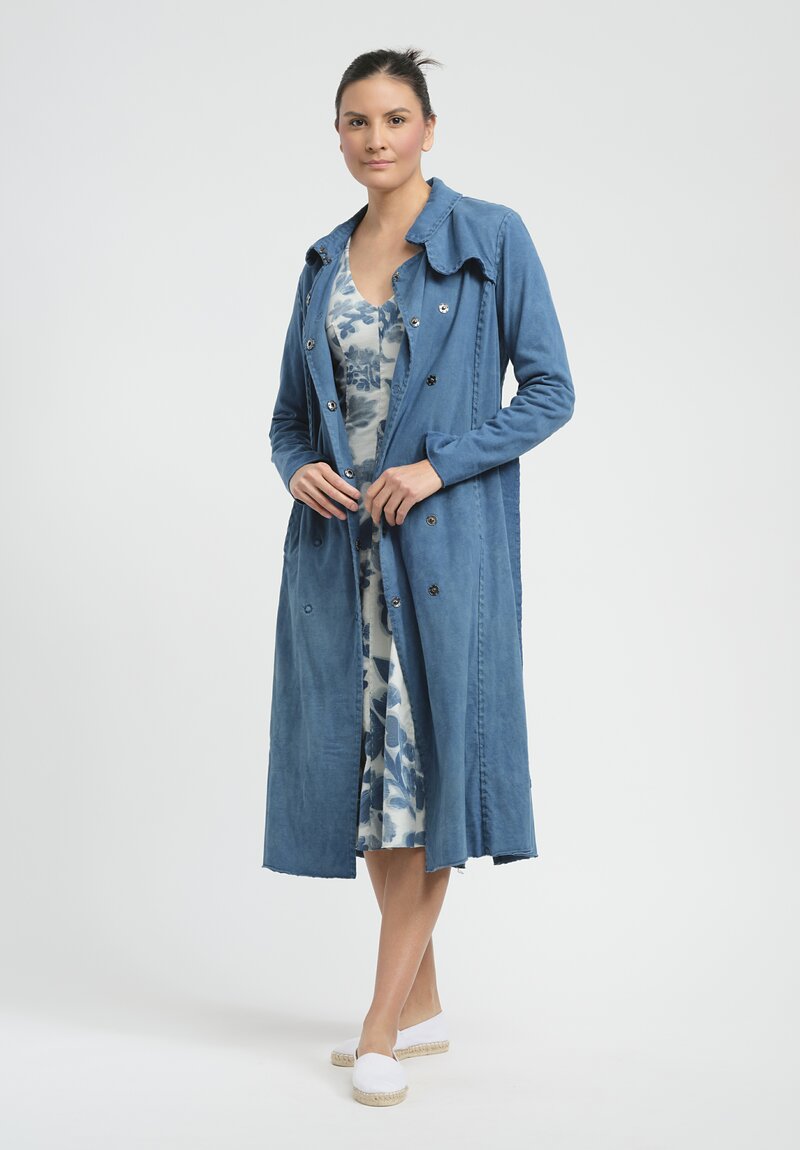 Alabama Chanin Cotton Lola Dress in Natalies Garden Blue