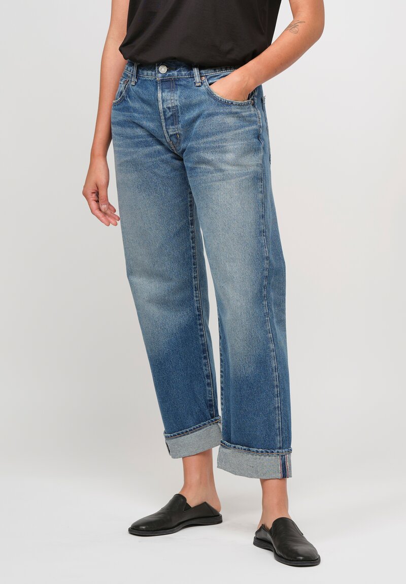 Moussy Vintage Foxwood Straight Jean in Blue	