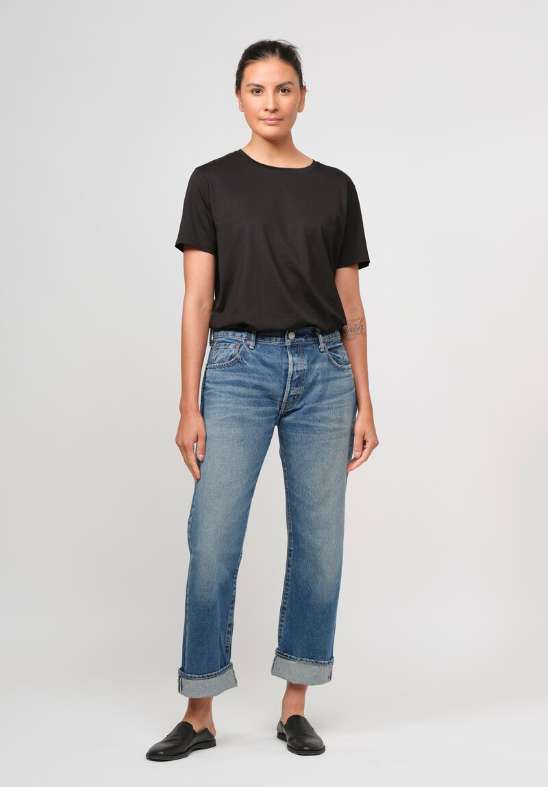 Moussy Vintage Foxwood Straight Jean in Blue	