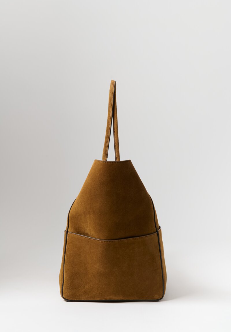 Métier Suede Incognito Large Cabas Tote in Marrakech Brown	
