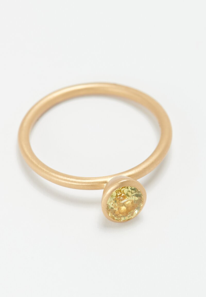 Kimberly Collins 18K Yellow Sapphire Yumdrop Ring .96 Ct	