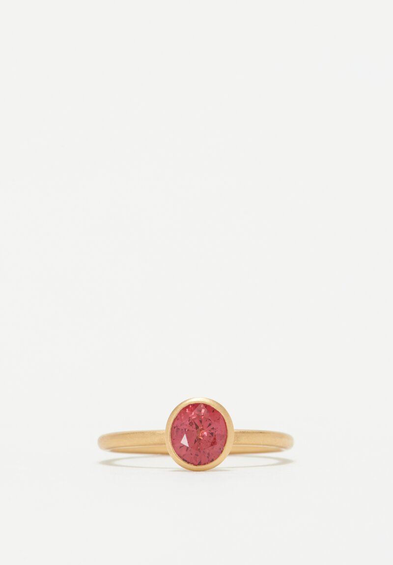 Kimberly Collins 18K Red Spinel Yumdrop Ring .97 Ct	