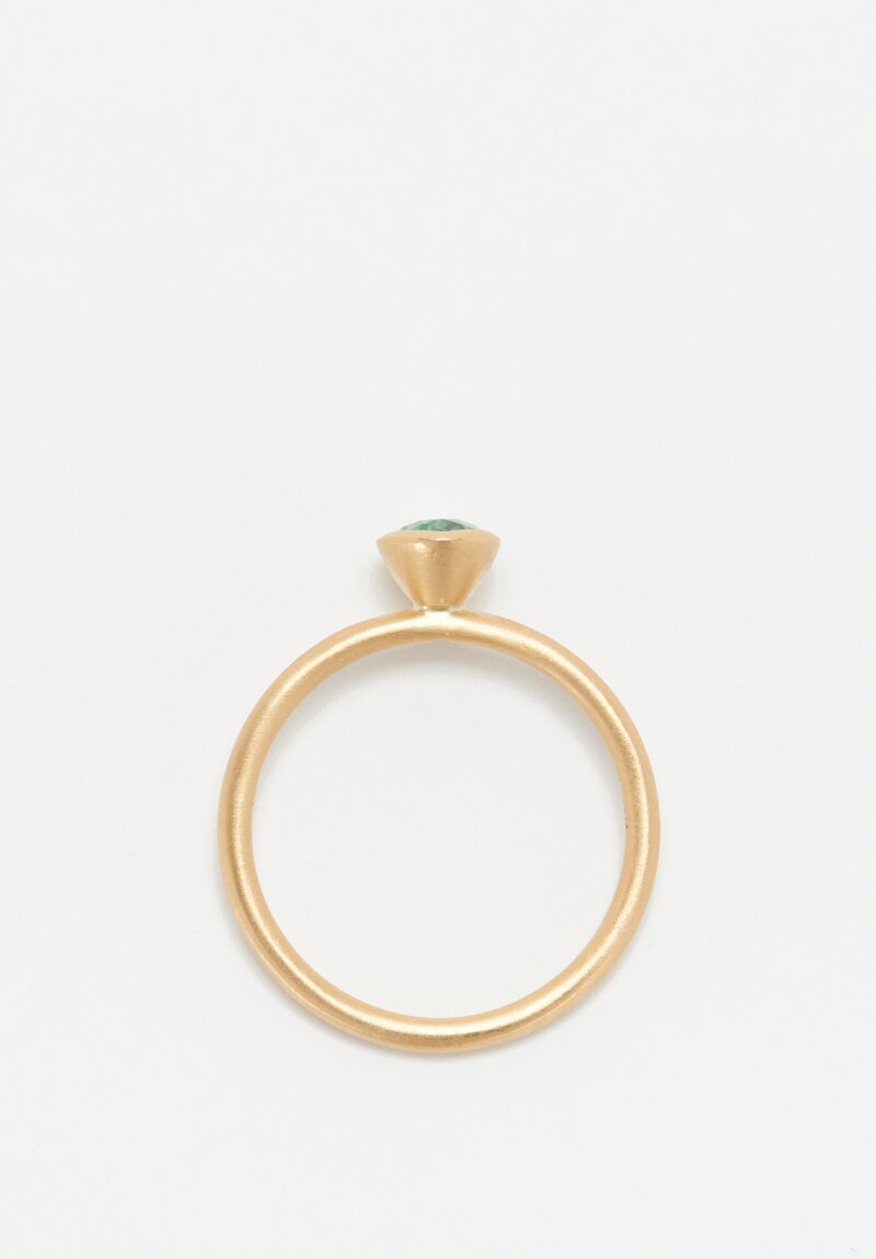 Kimberly Collins 18K Green Tourmaline Yumdrop Ring .68 Ct	