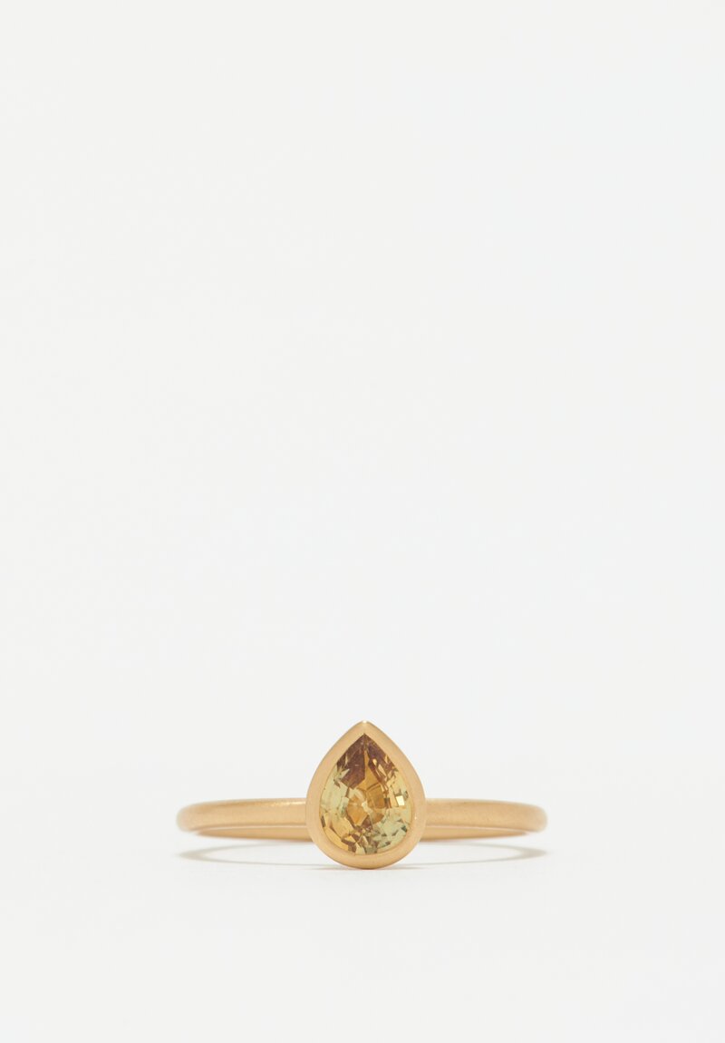 Kimberly Collins 18K Yellow Sapphire Yumdrop Ring .92 Ct	