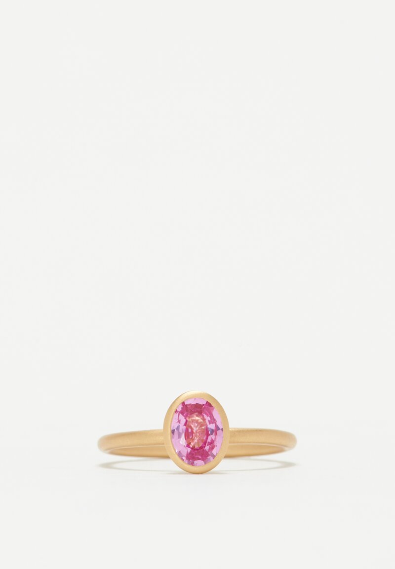 Kimberly Collins 18K Pink Sapphire Yumdrop Ring .95 Ct	