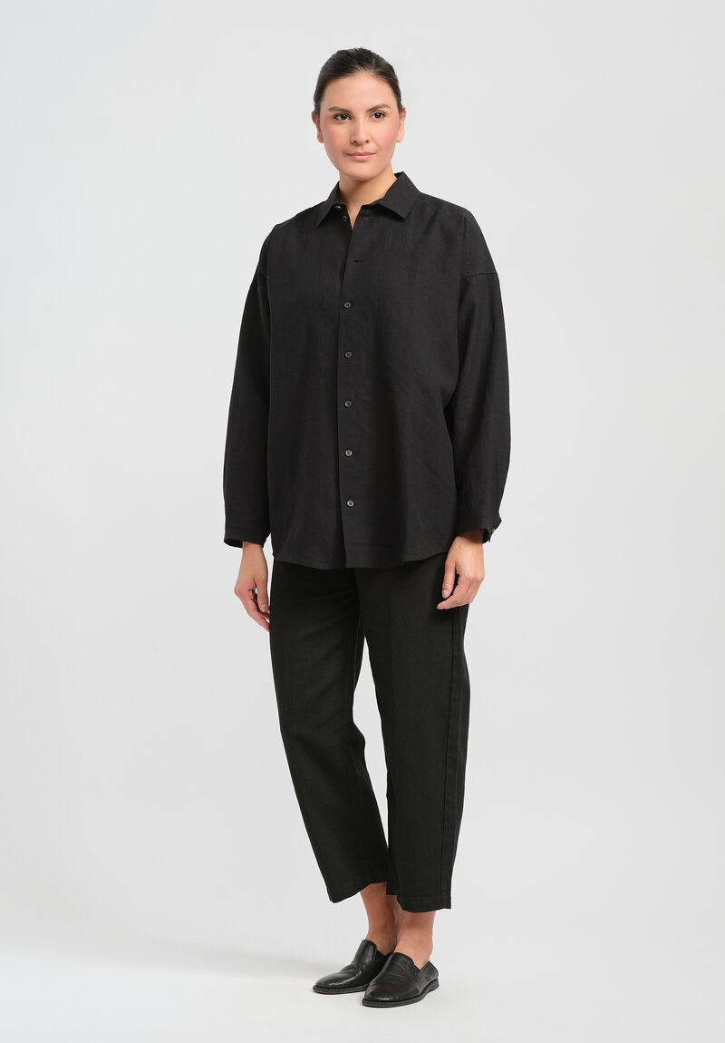 Jan-Jan Van Essche Washi Paper Dress Shirt in Black	