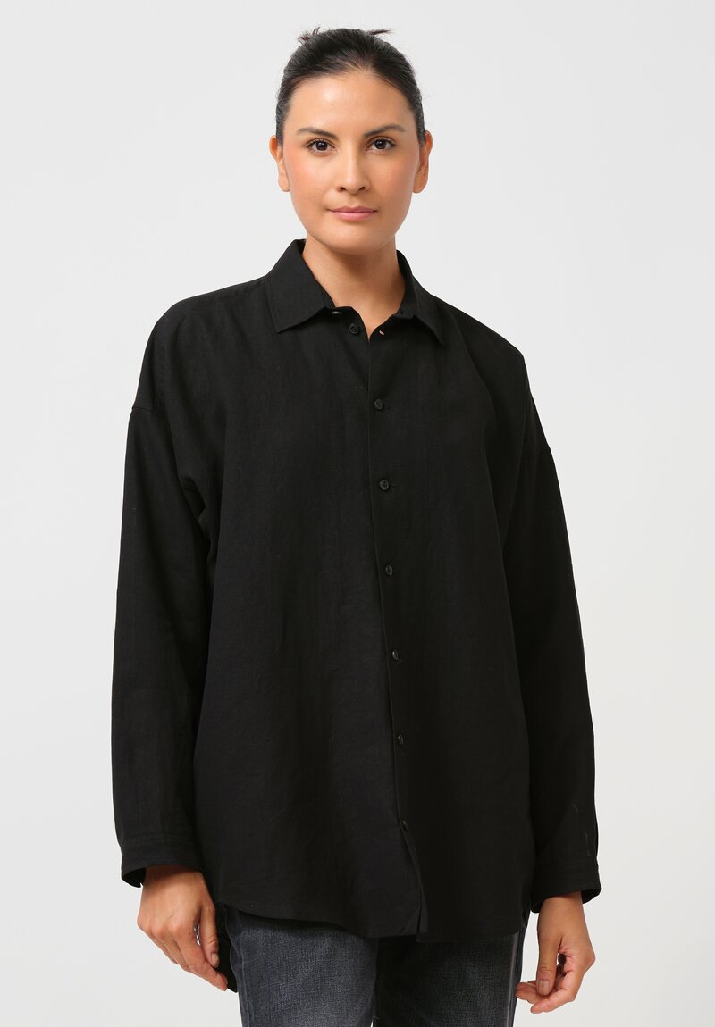 Jan-Jan Van Essche Washi Paper Dress Shirt in Black	