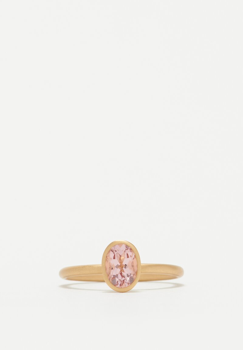 Kimberly Collins 18K Light Pink Sapphire Yumdrop Ring .74 Ct	