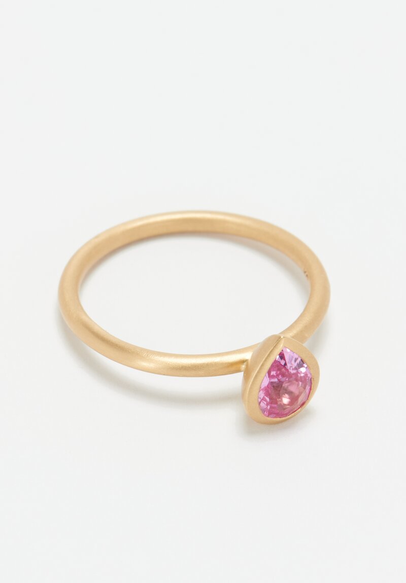 Kimberly Collins 18K Pink Sapphire Yumdrop Ring .68 Ct	