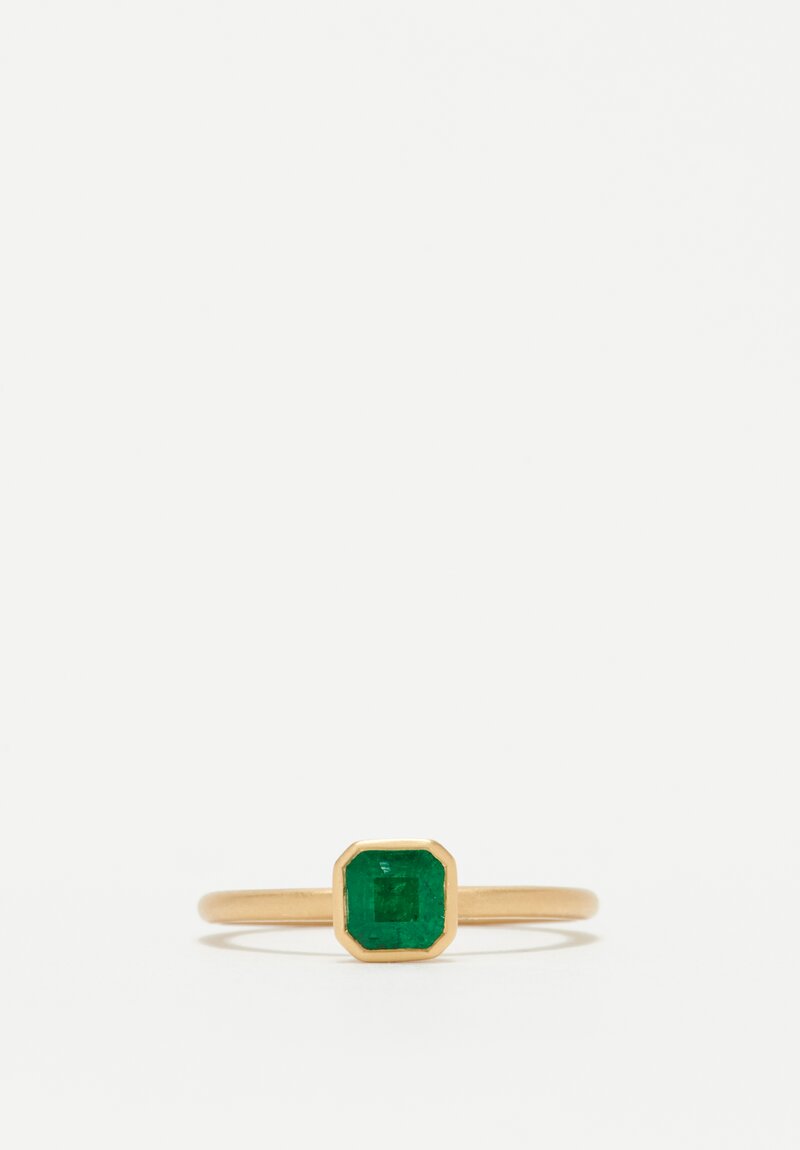 Kimberly Collins 18K Emerald Yumdrop Ring .68 Ct	