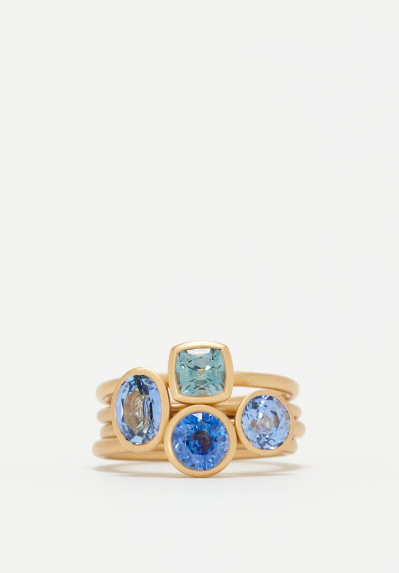 Kimberly Collins 18K Blue Sapphire Yumdrop Ring .90 Ct	