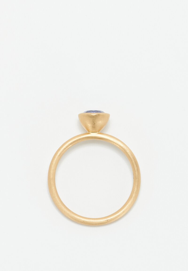 Kimberly Collins 18K Blue Sapphire Yumdrop Ring .88 Ct	