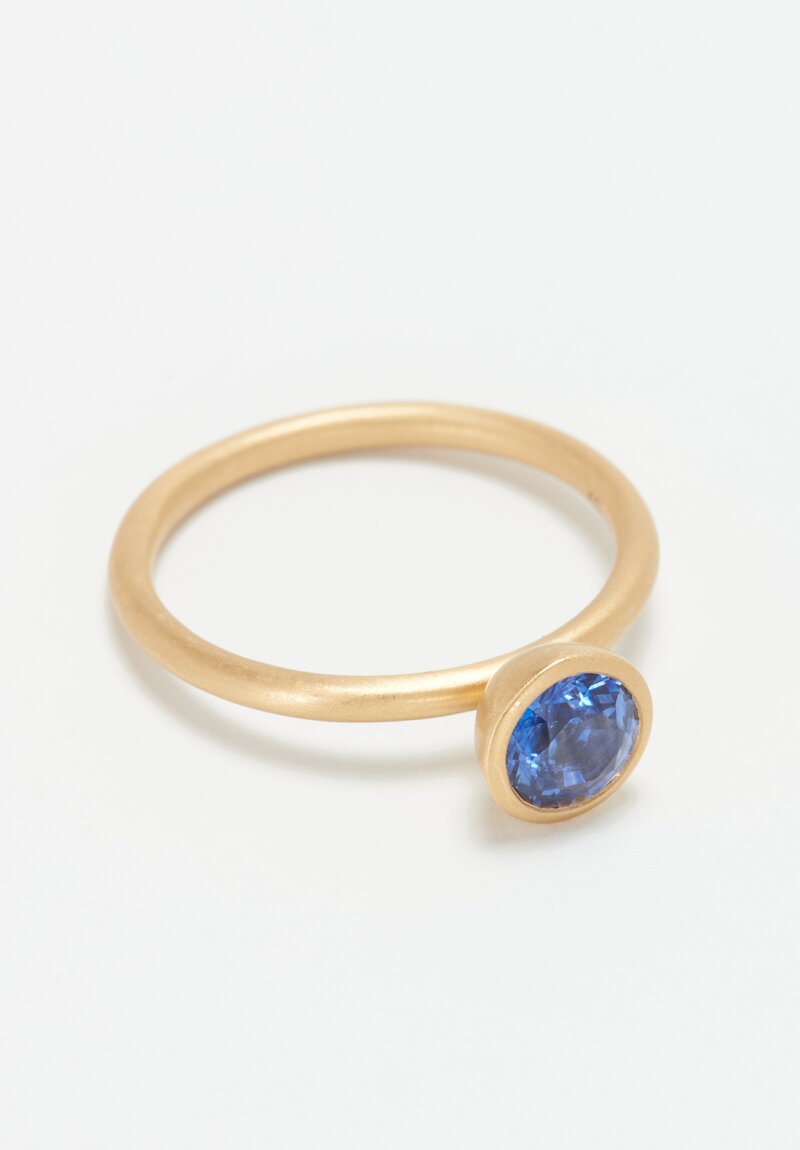 Kimberly Collins 18K Blue Sapphire Yumdrop Ring .88 Ct	
