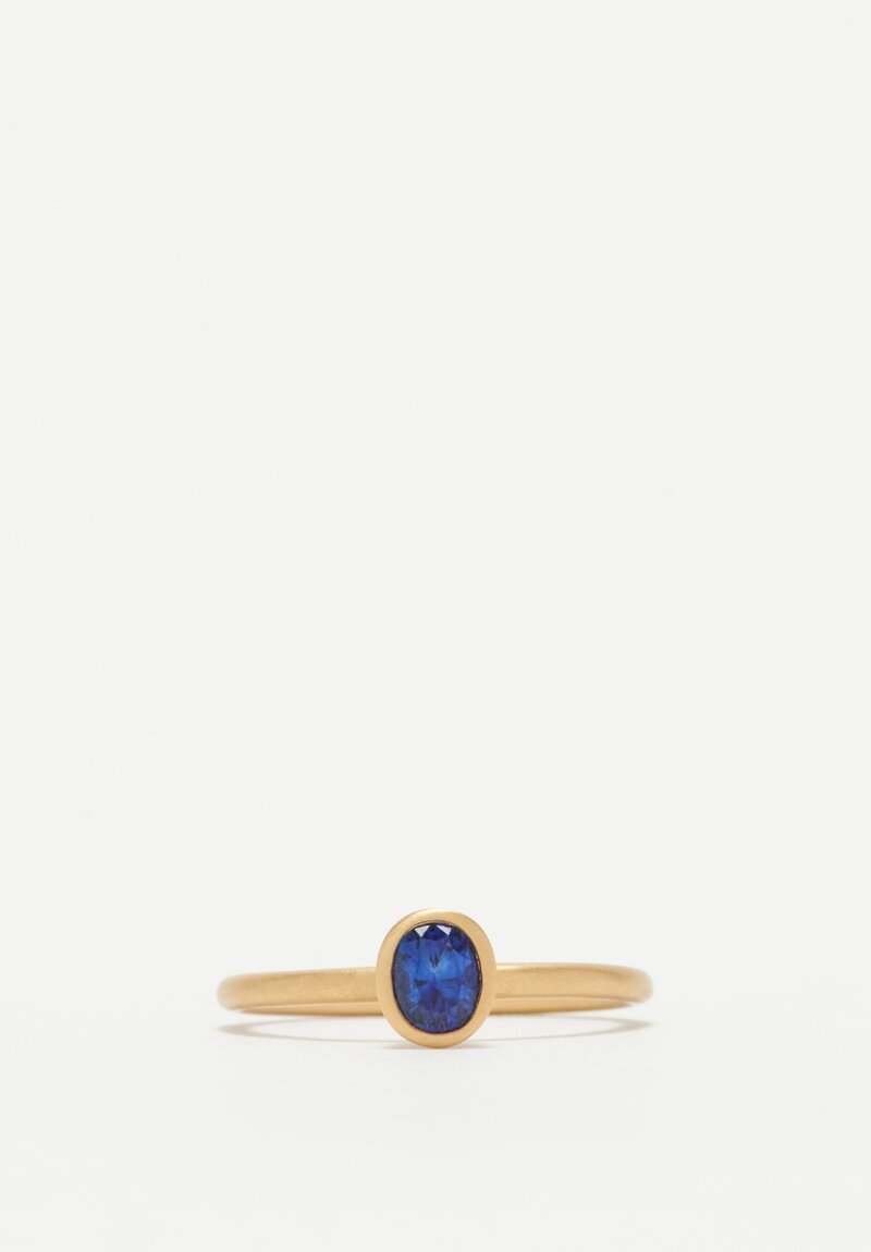 Kimberly Collins 18K Blue Sapphire Yumdrop Ring .48 Ct	