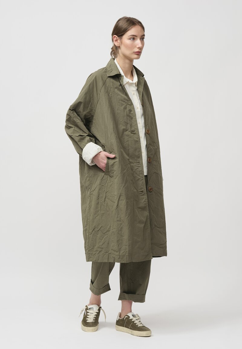 Casey Casey Cotton Olivia Coat in Olive Green	