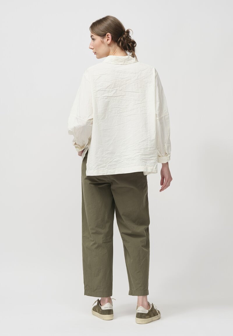 Casey Casey Paper Cotton Elena Shirt in White	