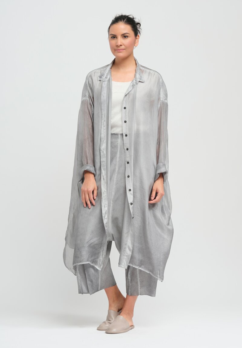 Rundholz Dip Silk Mist Tunic in Coal Cloud Grey	