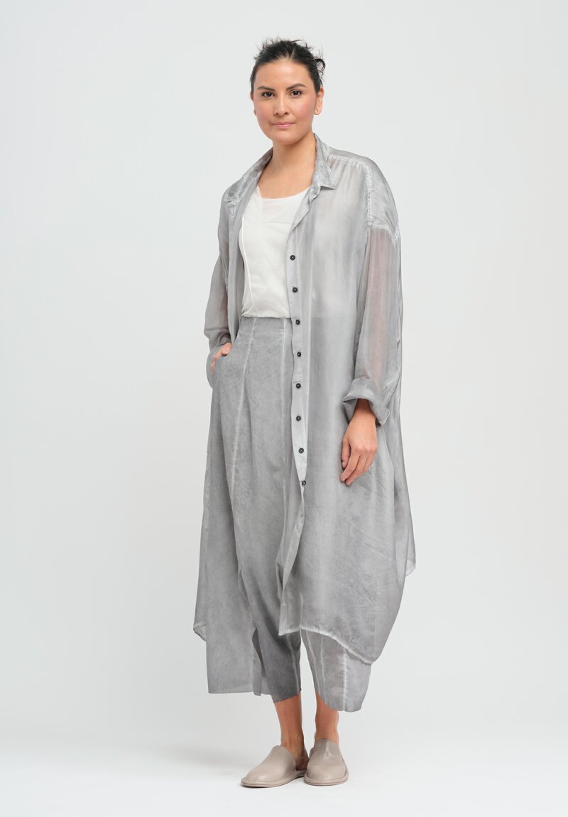 Rundholz Dip Silk Mist Tunic in Coal Cloud Grey	