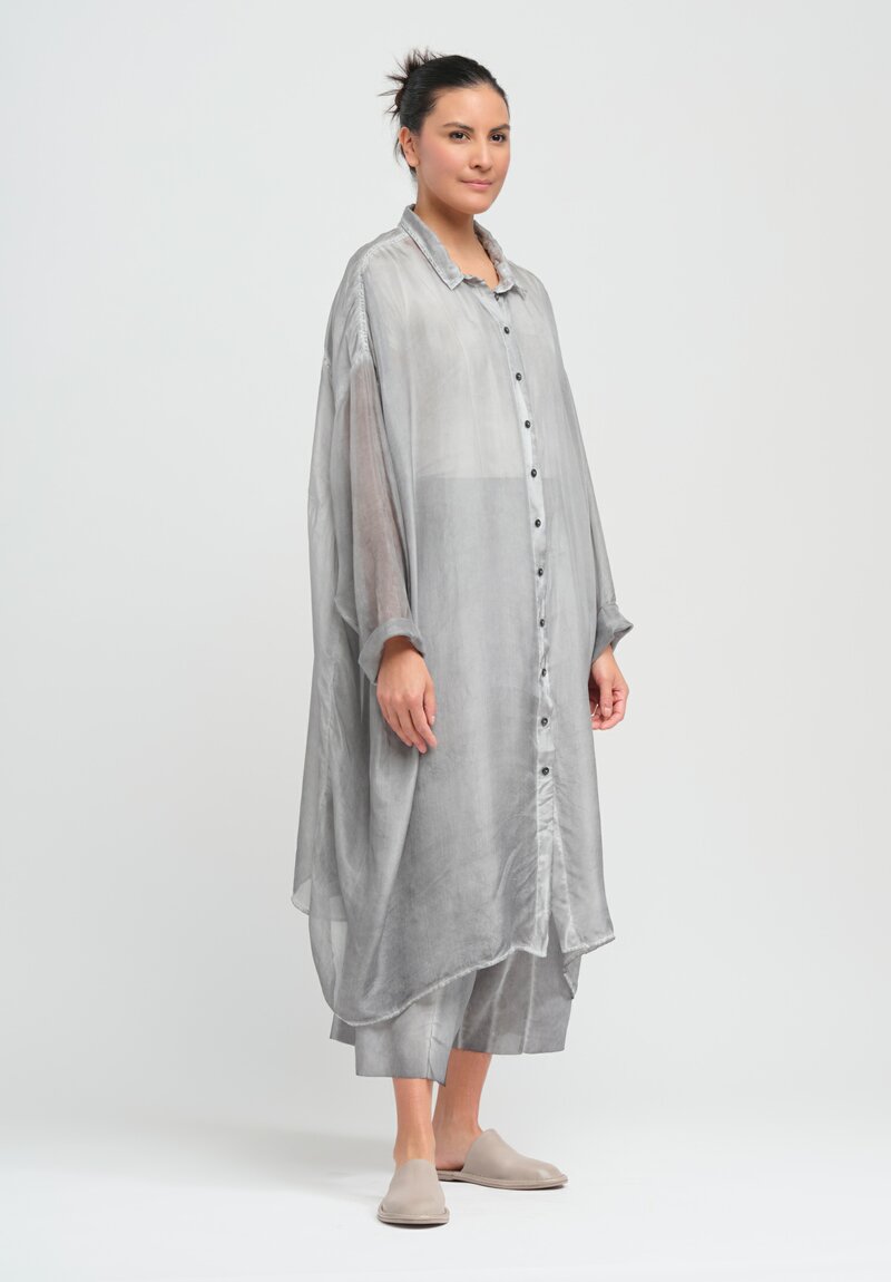 Rundholz Dip Silk Mist Tunic in Coal Cloud Grey	