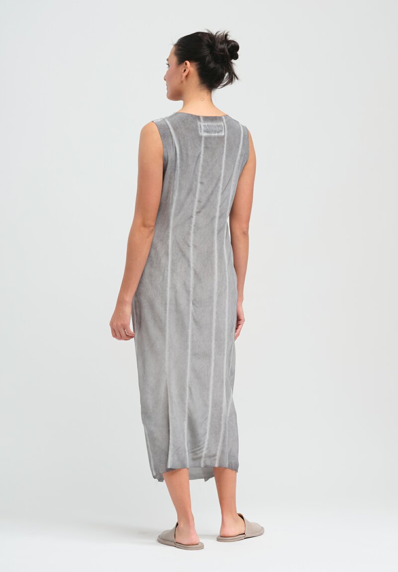 Rundholz Dip Silk Sheath Dress in Coal Cloud Grey